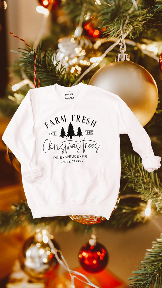 *DISCOUNT- White Crewneck Farm Fresh