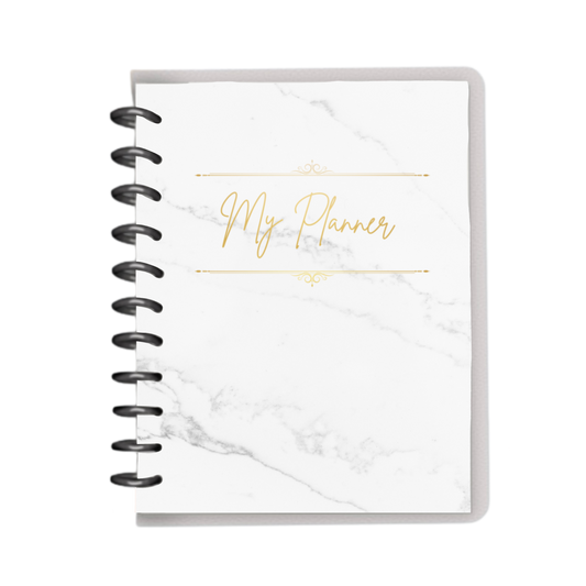 My planner marble and gold