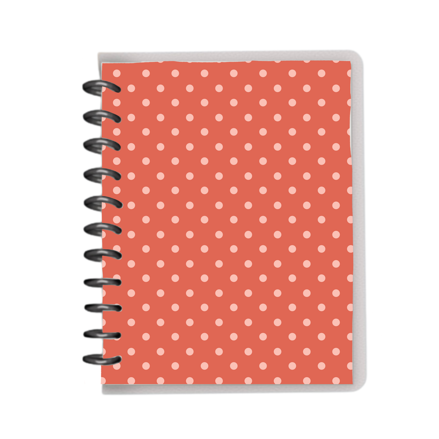 Red polka dotted cover notebook