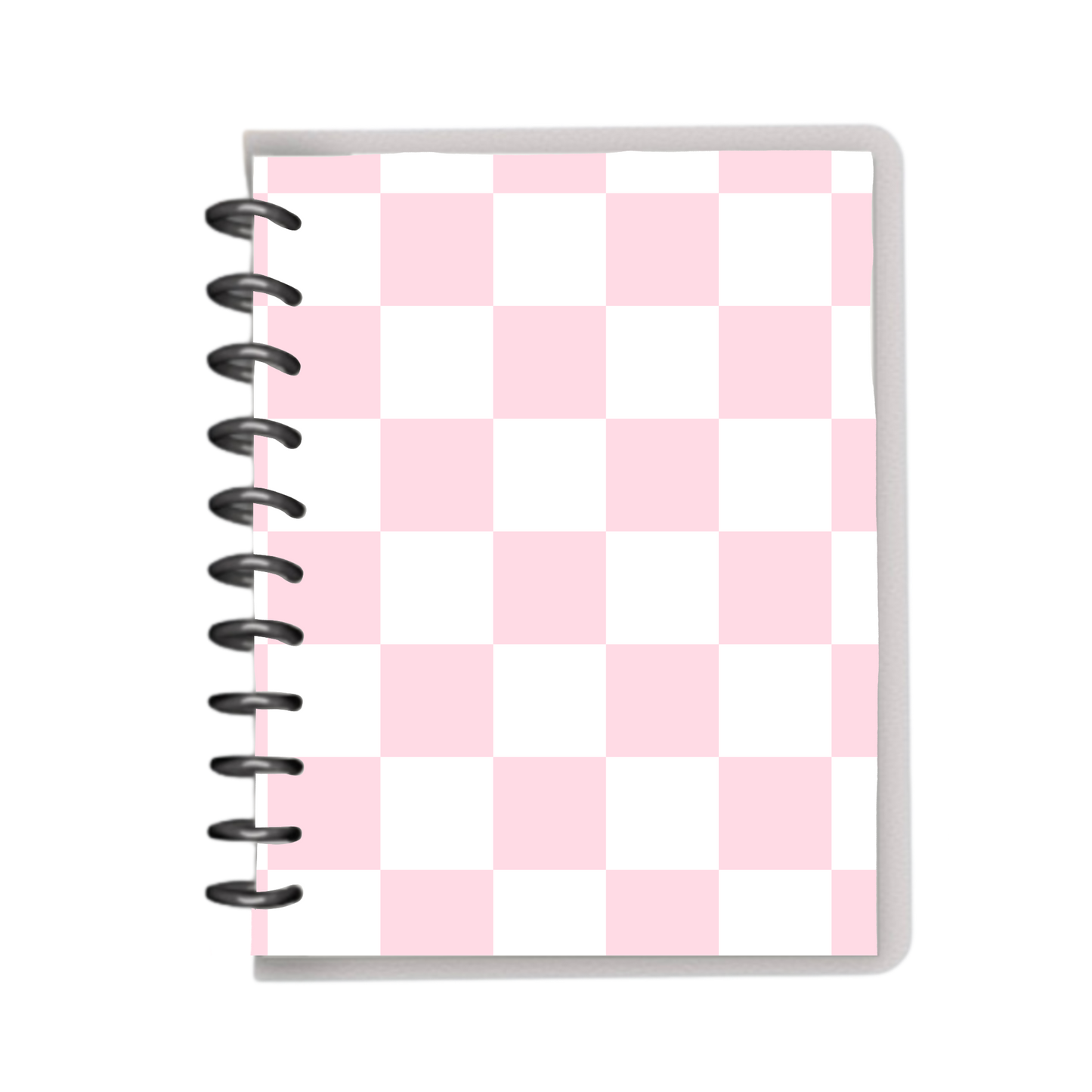 Pink checkered cover notebook