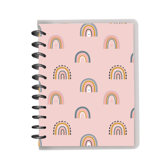 Pink boho rainbows notebook