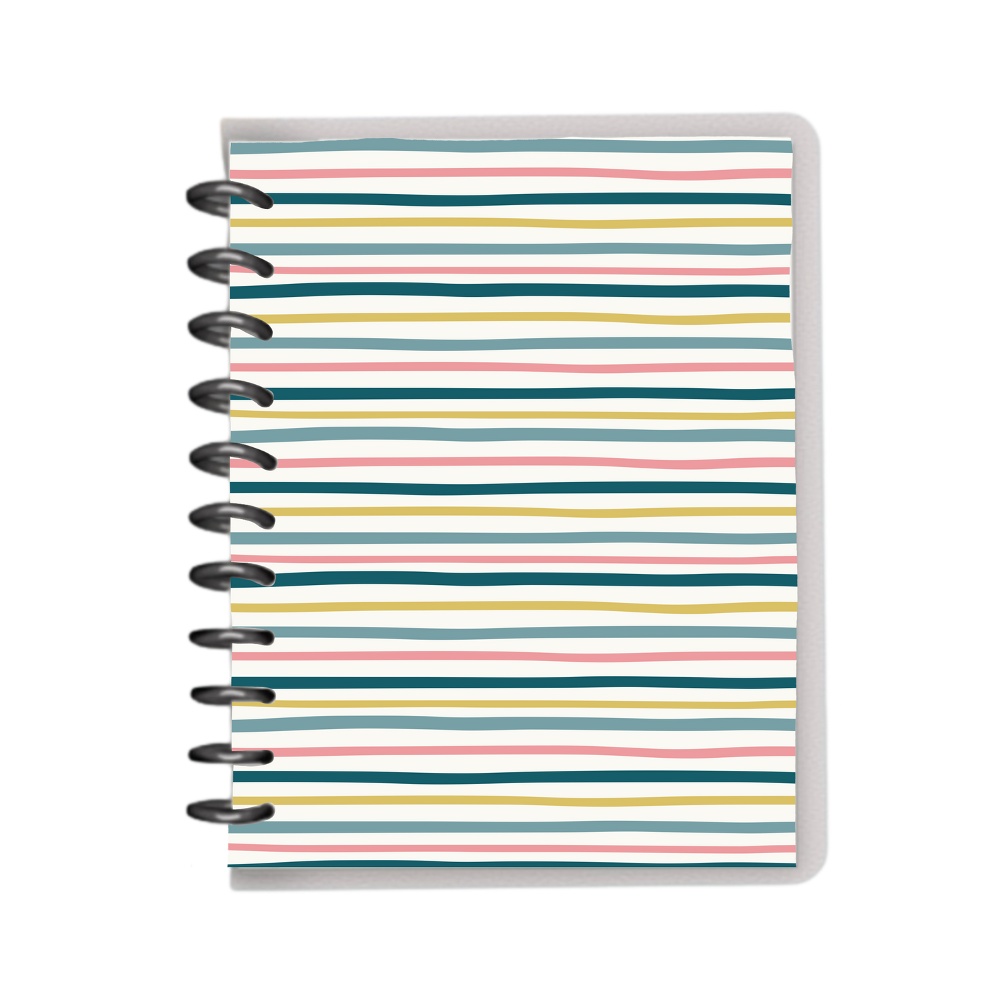 Colorful boho lined notebook