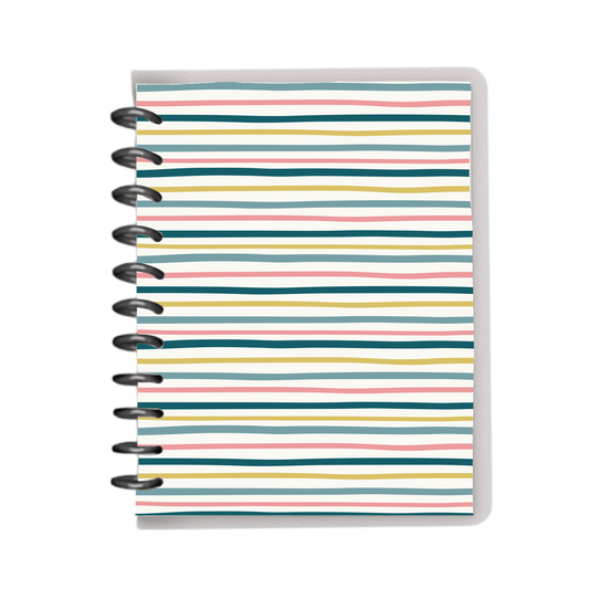 Colorful boho lined notebook