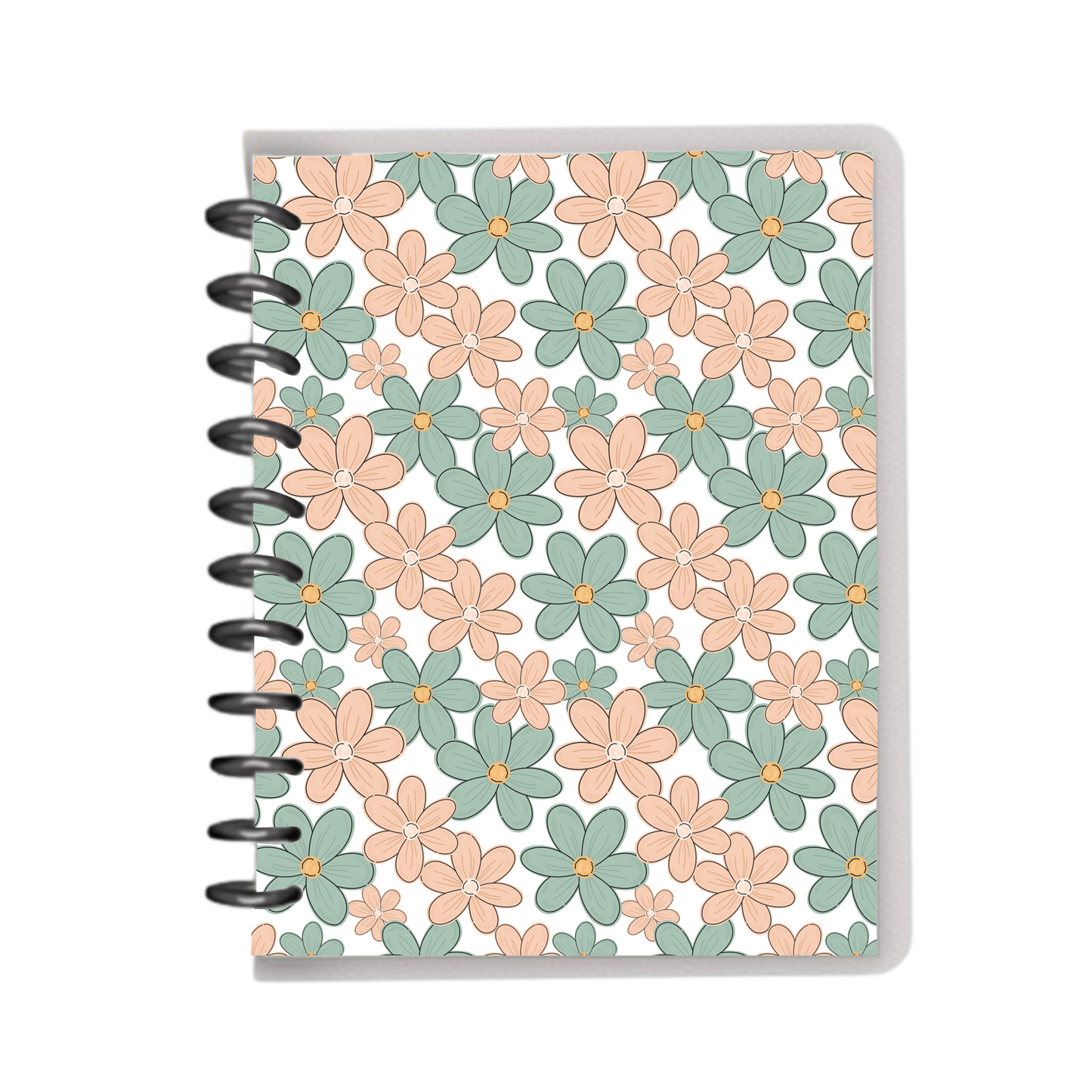 Pink and green florals notebook