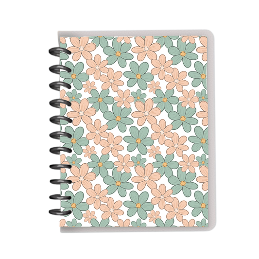 Pink and green florals notebook