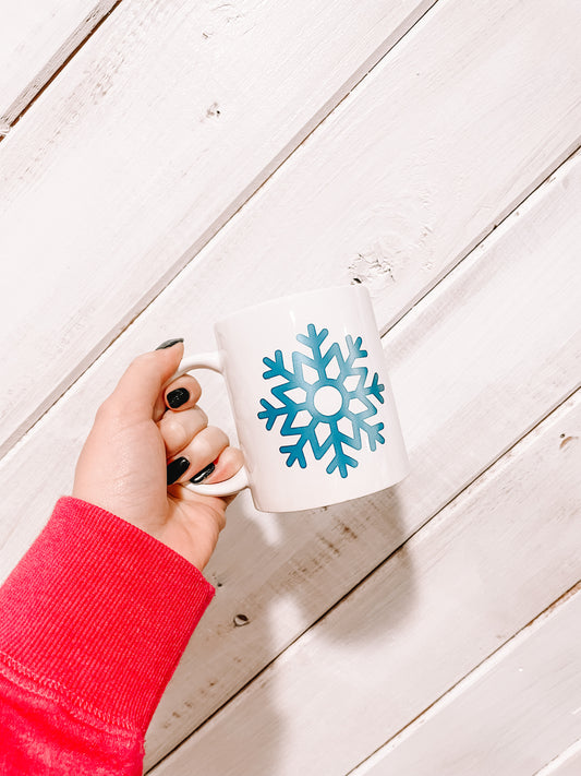 Blue Snowflake Mug