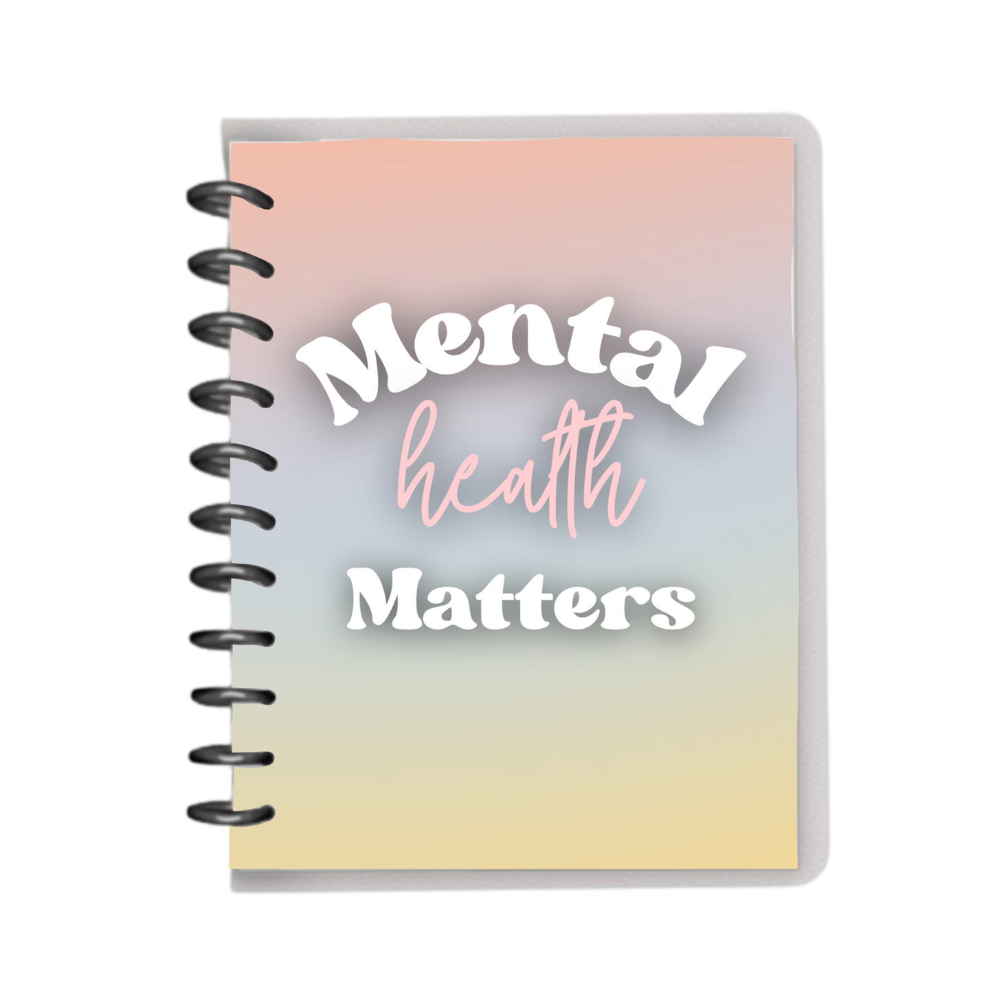 Pastel mental health matters notebook