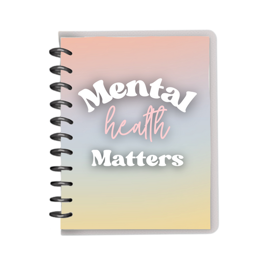 Pastel mental health matters notebook