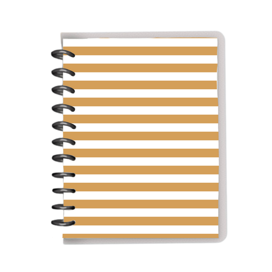 Mustard horizontal lines notebook